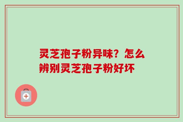 灵芝孢子粉异味？怎么辨别灵芝孢子粉好坏