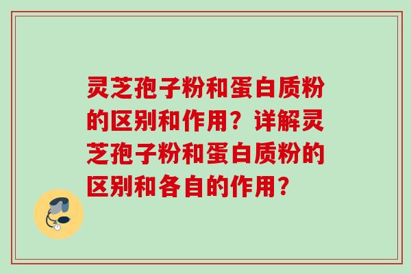 灵芝孢子粉和蛋白质粉的区别和作用?详解灵芝孢子粉和蛋白质粉的区别和各自的作用? 灵芝孢子粉和蛋白质粉的区别和作用?详解灵芝孢子粉和蛋白质粉的区别和各自的作用?