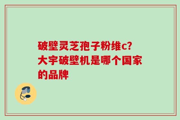 破壁灵芝孢子粉维c?大宇破壁机是哪个国家的品牌 破壁灵芝孢子粉维c?大宇破壁机是哪个国家的品牌