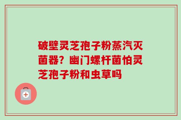 破壁灵芝孢子粉蒸汽灭菌器？幽门螺杆菌怕灵芝孢子粉和虫草吗