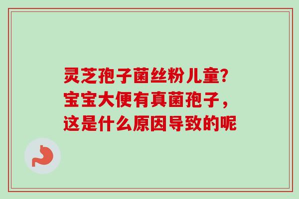 灵芝孢子菌丝粉儿童？宝宝大便有真菌孢子，这是什么原因导致的呢