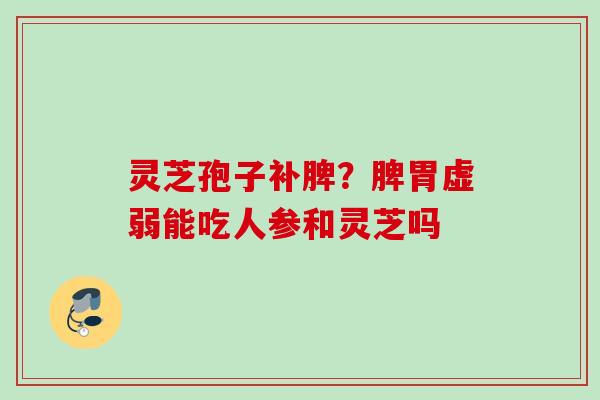 灵芝孢子补脾？脾胃虚弱能吃人参和灵芝吗