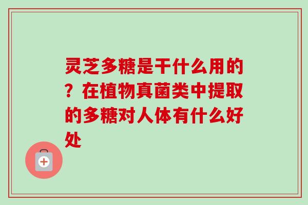 灵芝多糖是干什么用的?在植物真菌类中提取的多糖对人体有什么好处 灵芝多糖是干什么用的?在植物真菌类中提取的多糖对人体有什么好处