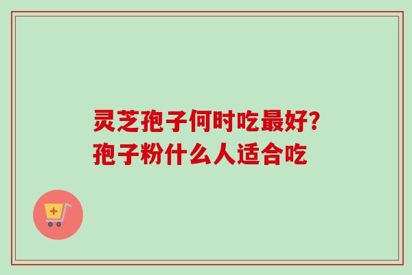 灵芝孢子何时吃好？孢子粉什么人适合吃