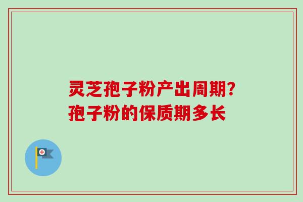灵芝孢子粉产出周期？孢子粉的保质期多长