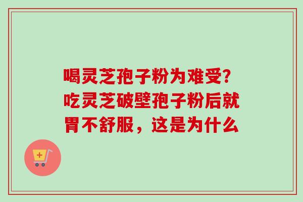 喝灵芝孢子粉为难受?吃灵芝破壁孢子粉后就胃不舒服,这是为什么 喝灵芝孢子粉为难受?吃灵芝破壁孢子粉后就胃不舒服,这是为什么