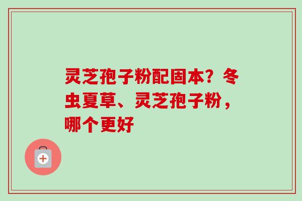 灵芝孢子粉配固本？冬虫夏草、灵芝孢子粉，哪个更好