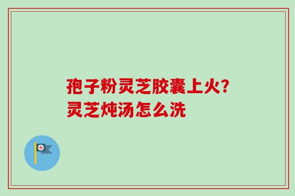 孢子粉灵芝胶囊上火?灵芝炖汤怎么洗 孢子粉灵芝胶囊上火?灵芝炖汤怎么洗