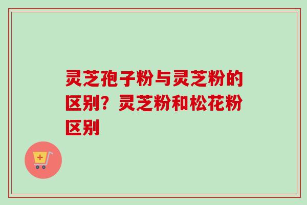 灵芝孢子粉与灵芝粉的区别？灵芝粉和松花粉区别