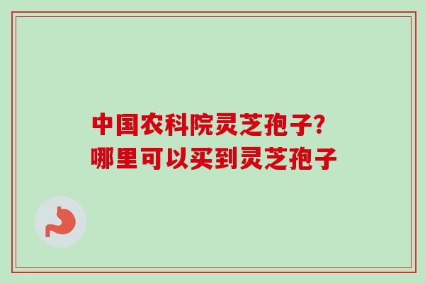中国农科院灵芝孢子?哪里可以买到灵芝孢子 中国农科院灵芝孢子?哪里可以买到灵芝孢子