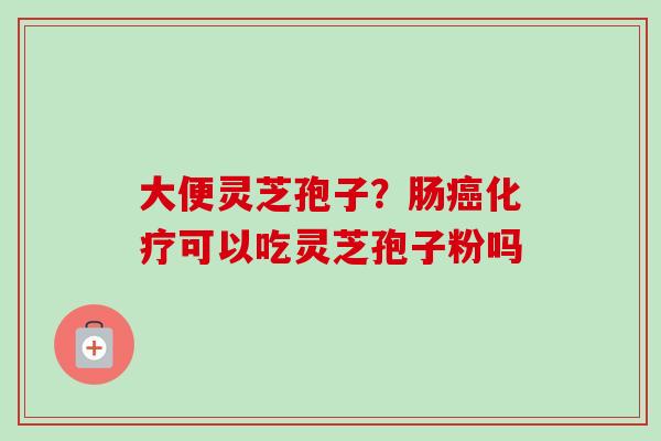 大便灵芝孢子？肠可以吃灵芝孢子粉吗
