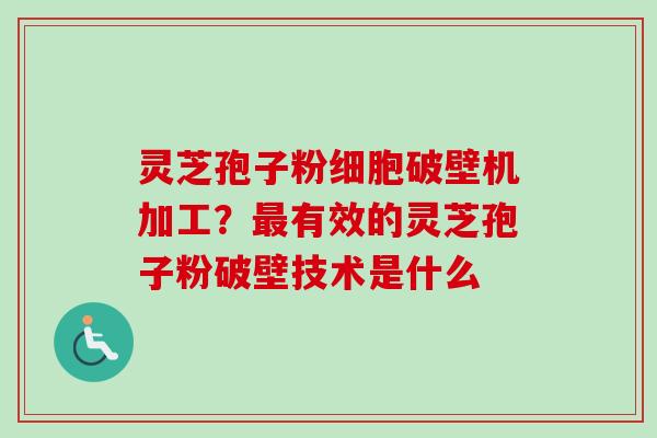 灵芝孢子粉细胞破壁机加工？有效的灵芝孢子粉破壁技术是什么