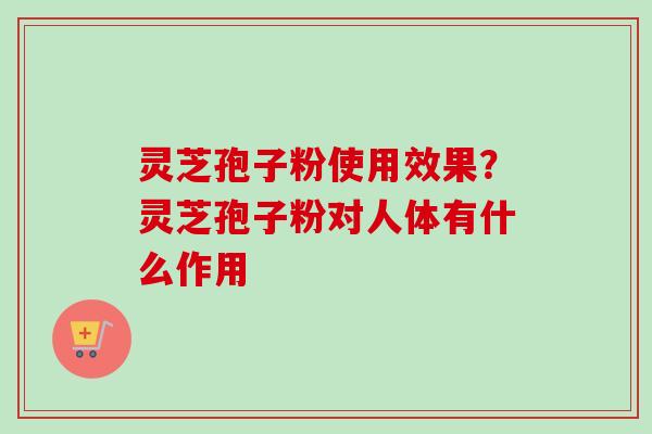 灵芝孢子粉使用效果?灵芝孢子粉对人体有什么作用 灵芝孢子粉使用效果?灵芝孢子粉对人体有什么作用