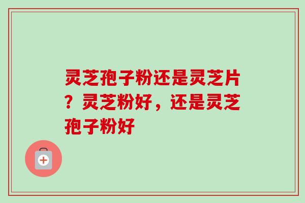 灵芝孢子粉还是灵芝片?灵芝粉好,还是灵芝孢子粉好 灵芝孢子粉还是灵芝片?灵芝粉好,还是灵芝孢子粉好