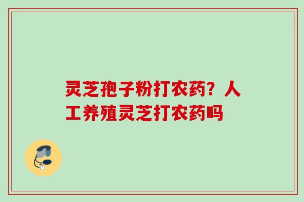 灵芝孢子粉打农药?人工养殖灵芝打农药吗 灵芝孢子粉打农药?人工养殖灵芝打农药吗