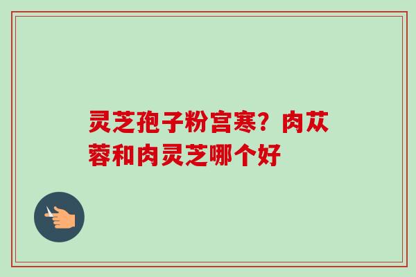 灵芝孢子粉宫寒?肉苁蓉和肉灵芝哪个好 灵芝孢子粉宫寒?肉苁蓉和肉灵芝哪个好