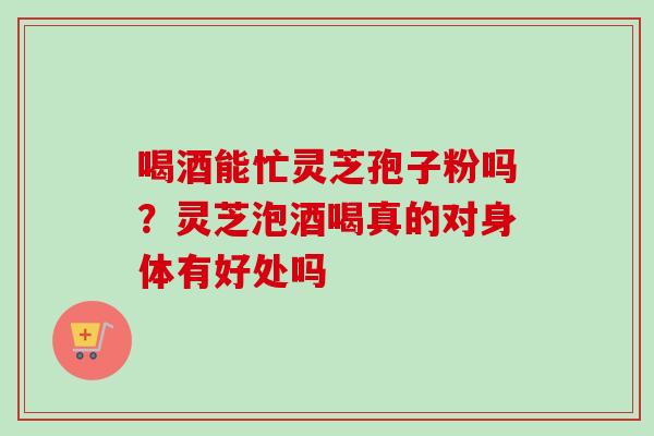 喝酒能忙灵芝孢子粉吗?灵芝泡酒喝真的对身体有好处吗 喝酒能忙灵芝孢子粉吗?灵芝泡酒喝真的对身体有好处吗