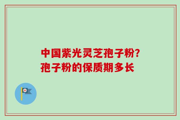 中国紫光灵芝孢子粉？孢子粉的保质期多长