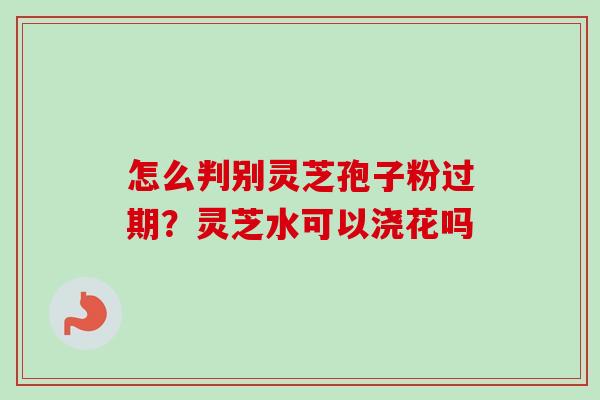 怎么判别灵芝孢子粉过期?灵芝水可以浇花吗 怎么判别灵芝孢子粉过期?灵芝水可以浇花吗