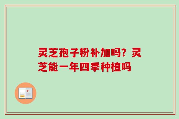 灵芝孢子粉补加吗？灵芝能一年四季种植吗