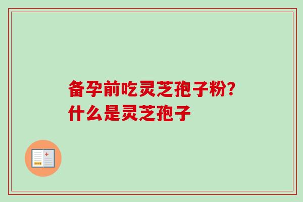 备孕前吃灵芝孢子粉?什么是灵芝孢子 备孕前吃灵芝孢子粉?什么是灵芝孢子