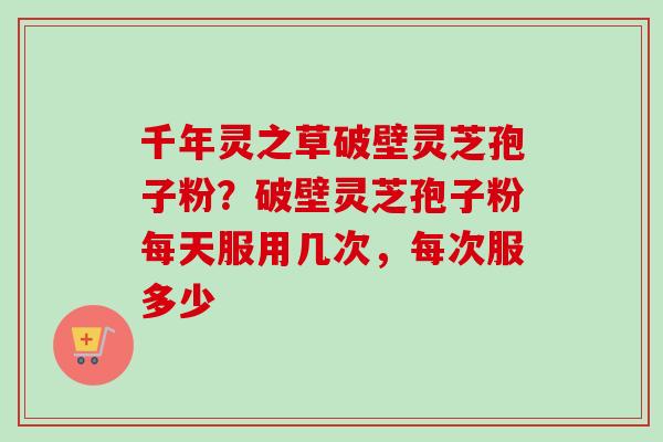 千年灵之草破壁灵芝孢子粉?破壁灵芝孢子粉每天服用几次,每次服多少 千年灵之草破壁灵芝孢子粉?破壁灵芝孢子粉每天服用几次,每次服多少
