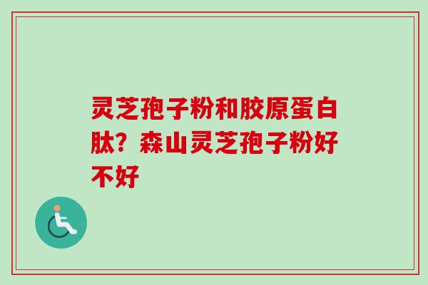 灵芝孢子粉和胶原蛋白肽?森山灵芝孢子粉好不好 灵芝孢子粉和胶原蛋白肽?森山灵芝孢子粉好不好