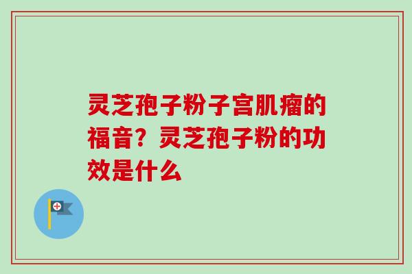 灵芝孢子粉子宫的福音?灵芝孢子粉的功效是什么 灵芝孢子粉子宫的福音?灵芝孢子粉的功效是什么
