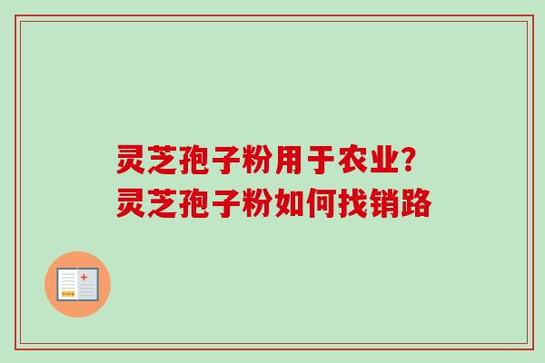 灵芝孢子粉用于农业?灵芝孢子粉如何找销路 灵芝孢子粉用于农业?灵芝孢子粉如何找销路