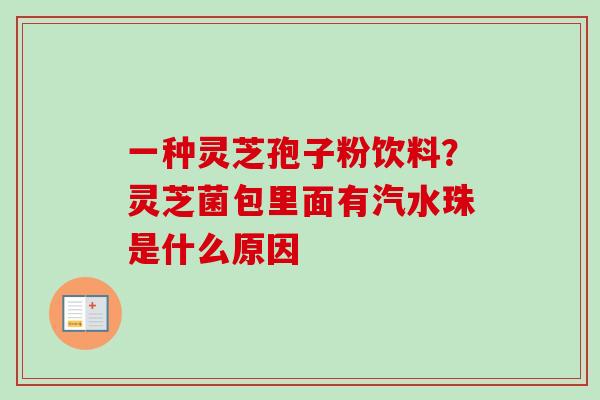 一种灵芝孢子粉饮料?灵芝菌包里面有汽水珠是什么原因 一种灵芝孢子粉饮料?灵芝菌包里面有汽水珠是什么原因