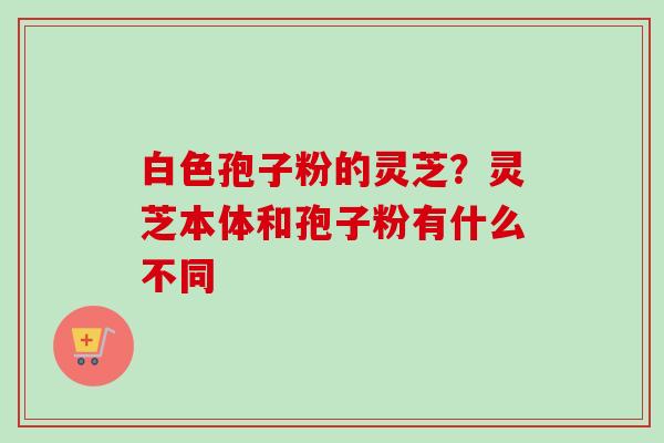 白色孢子粉的灵芝？灵芝本体和孢子粉有什么不同