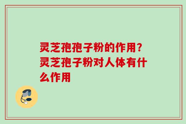 灵芝孢孢子粉的作用?灵芝孢子粉对人体有什么作用 灵芝孢孢子粉的作用?灵芝孢子粉对人体有什么作用
