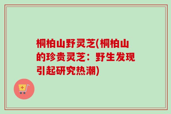 桐柏山野灵芝(桐柏山的珍贵灵芝：野生发现引起研究热潮)