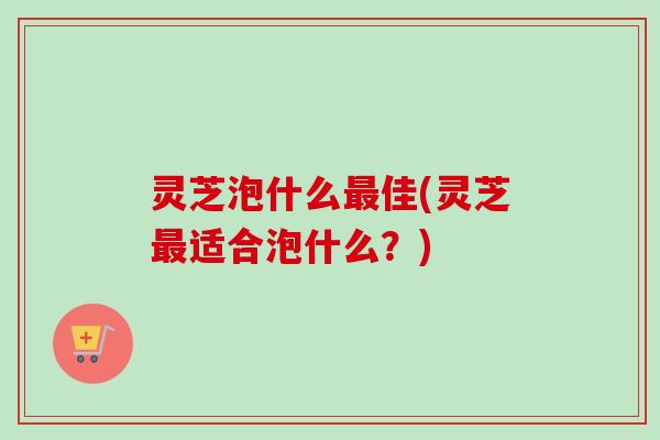 灵芝泡什么佳(灵芝适合泡什么?) 灵芝泡什么佳(灵芝适合泡什么?)