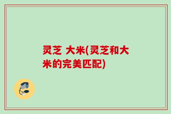灵芝 大米(灵芝和大米的完美匹配)