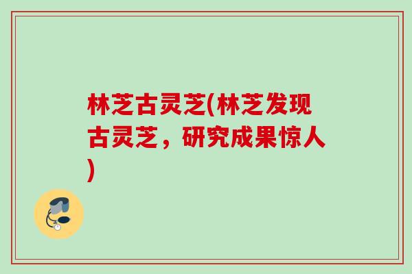 林芝古灵芝(林芝发现古灵芝,研究成果惊人) 林芝古灵芝(林芝发现古灵芝,研究成果惊人)