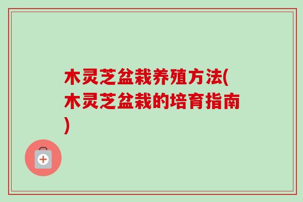 木灵芝盆栽养殖方法(木灵芝盆栽的培育指南) 木灵芝盆栽养殖方法(木灵芝盆栽的培育指南)