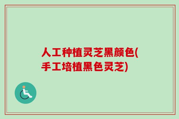 人工种植灵芝黑颜色(手工培植黑色灵芝)