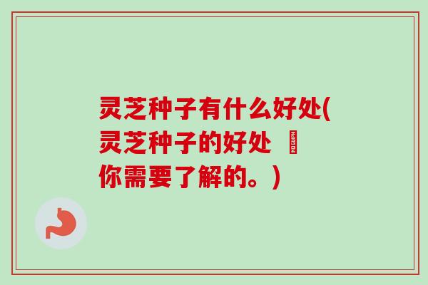 灵芝种子有什么好处(灵芝种子的好处 – 你需要了解的。) 灵芝种子有什么好处(灵芝种子的好处 – 你需要了解的。)