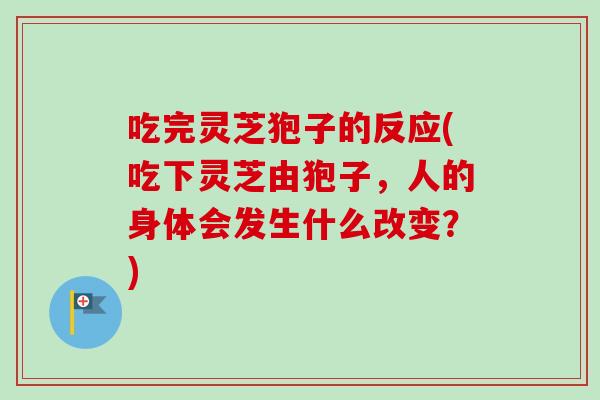 吃完灵芝狍子的反应(吃下灵芝由狍子,人的身体会发生什么改变?) 吃完灵芝狍子的反应(吃下灵芝由狍子,人的身体会发生什么改变?)