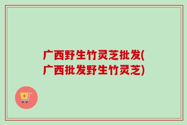广西野生竹灵芝批发(广西批发野生竹灵芝)