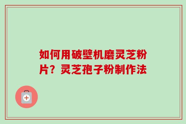 如何用破壁机磨灵芝粉片?灵芝孢子粉制作法 如何用破壁机磨灵芝粉片?灵芝孢子粉制作法