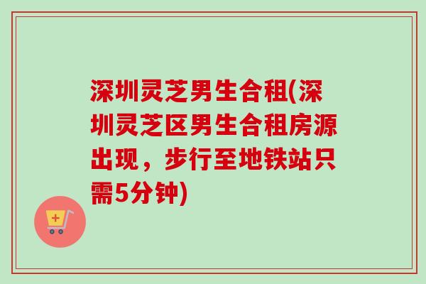 深圳灵芝男生合租(深圳灵芝区男生合租房源出现，步行至地铁站只需5分钟)