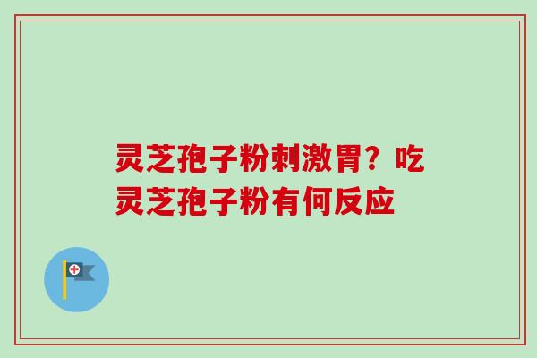 灵芝孢子粉刺激胃?吃灵芝孢子粉有何反应 灵芝孢子粉刺激胃?吃灵芝孢子粉有何反应
