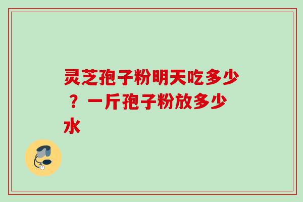 灵芝孢子粉明天吃多少 ？一斤孢子粉放多少水