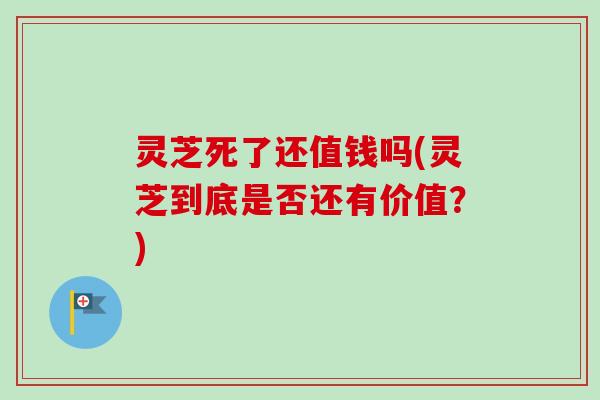 灵芝死了还值钱吗(灵芝到底是否还有价值?) 灵芝死了还值钱吗(灵芝到底是否还有价值?)