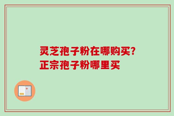 灵芝孢子粉在哪购买?正宗孢子粉哪里买 灵芝孢子粉在哪购买?正宗孢子粉哪里买