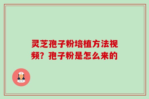灵芝孢子粉培植方法视频?孢子粉是怎么来的 灵芝孢子粉培植方法视频?孢子粉是怎么来的