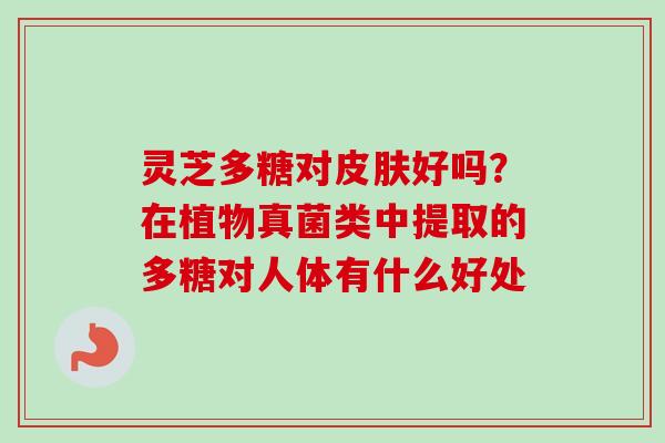 灵芝多糖对好吗?在植物真菌类中提取的多糖对人体有什么好处 灵芝多糖对好吗?在植物真菌类中提取的多糖对人体有什么好处