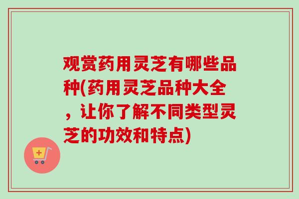 观赏药用灵芝有哪些品种(药用灵芝品种大全，让你了解不同类型灵芝的功效和特点)